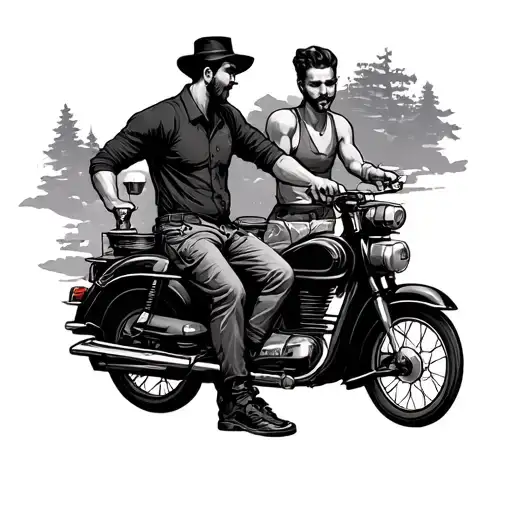 Barista And Men Traveling