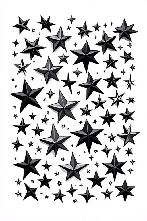 Tiny Stars In Different Types That Would Look Good On The Neck