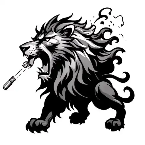 A Welding Torch Transforming Into A Roaring Lion