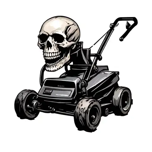 Skeleton Skull With The Dead Mower