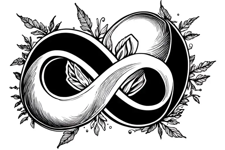 Infinity Symbol Incorporated Within A Delicate Band Around Forearm
