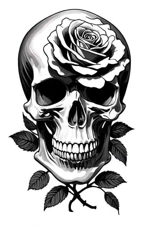 Skull And Rose