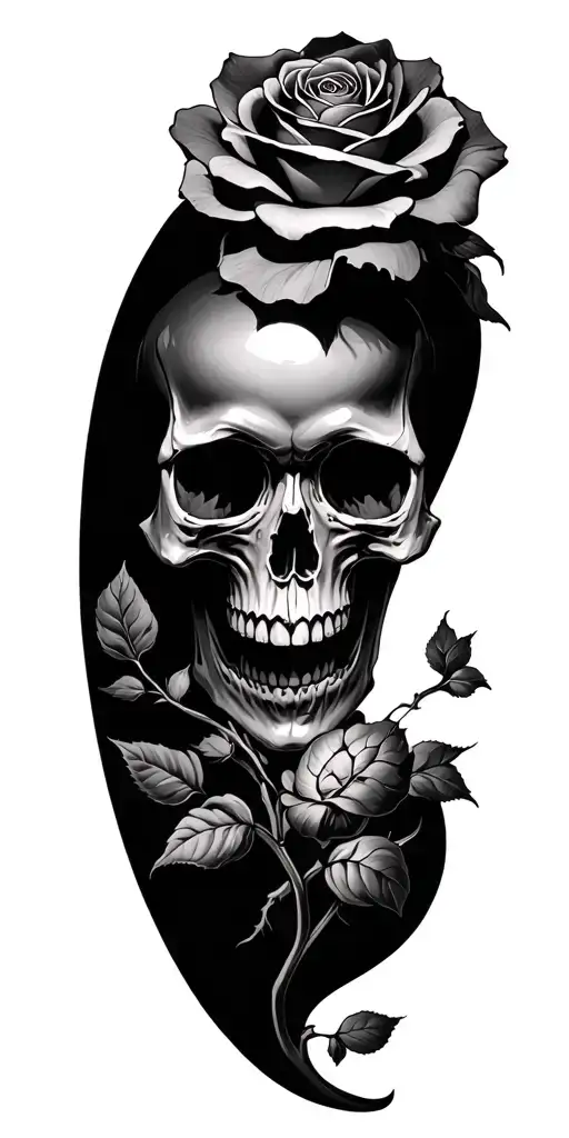 Skull And Rose