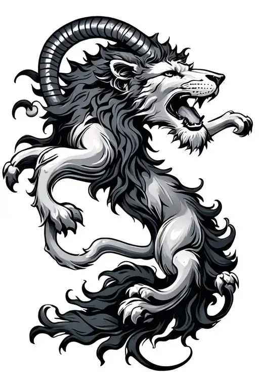 Capricorn Lion Surrounded