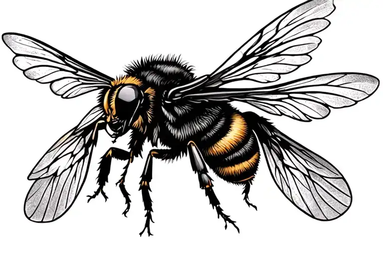 Flying Bee And Leo Zodiac Sign