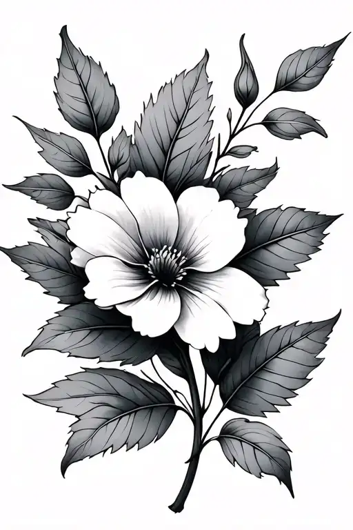 Flower With Leaves