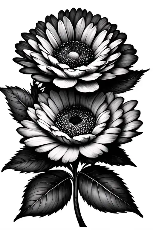 Singular February Birth Flower And Singular December Birth Flower Intertwined At The Stem