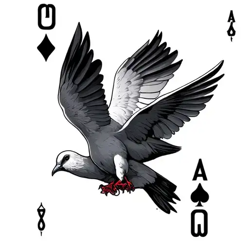 A Pack Of Cards And A Dove