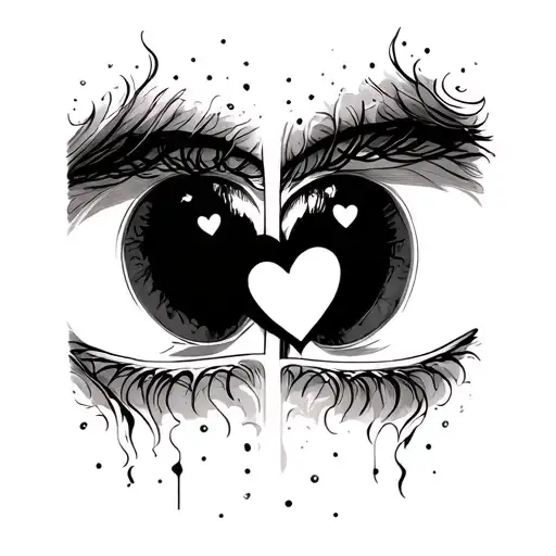 Eyes With Hearts Inside The Eyes