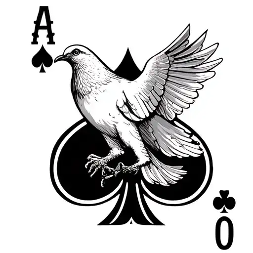 Ace Of Spades And A Dove
