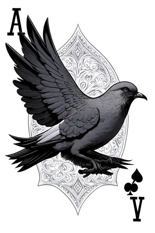 Ace Of Spades And A Dove