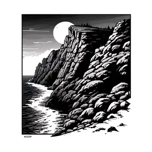 Trail Leading To A Cliff Overlooking The Ocean