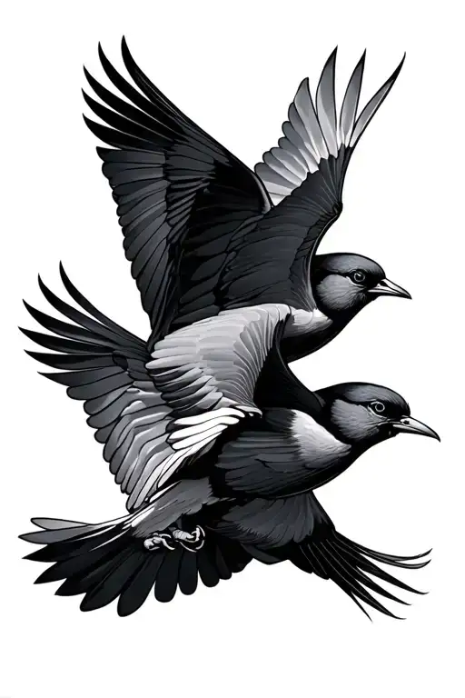 Two Birds Flying