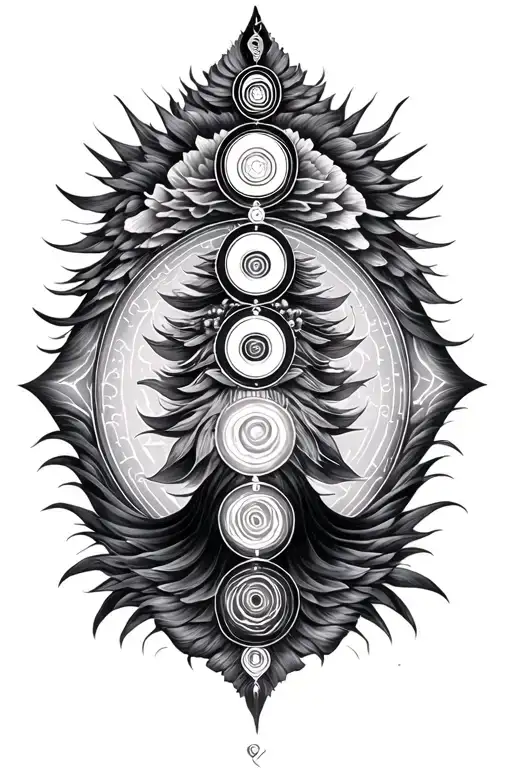 Seven Chakras With Energy Flow