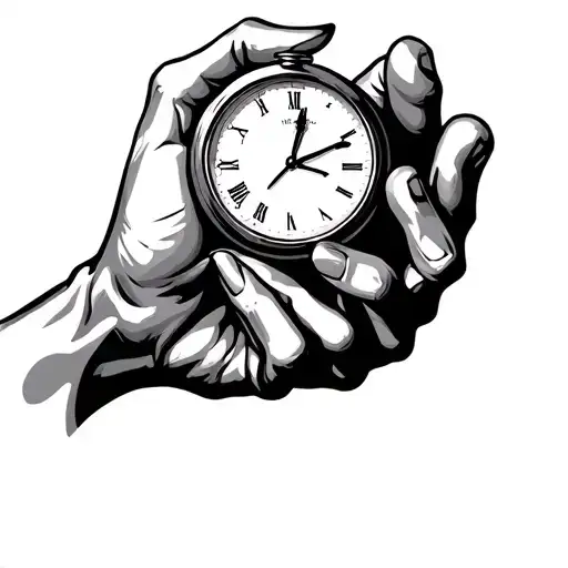 Hands Holding Clock