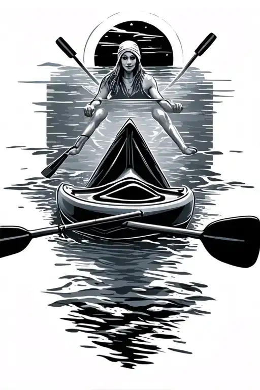 Kayak Paddle Crossed