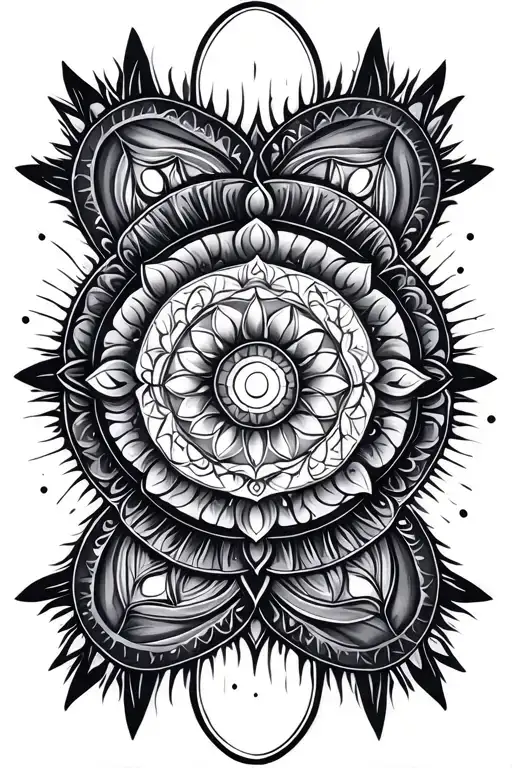 Seven Chakras With Geometric Pattern
