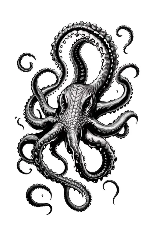 Kraken Underwater Attacking