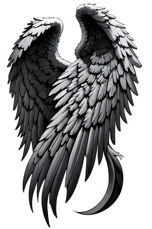 Angel Wing Whit Three D I I