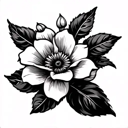Taino Sol With Flor De Maga Flower Blooming