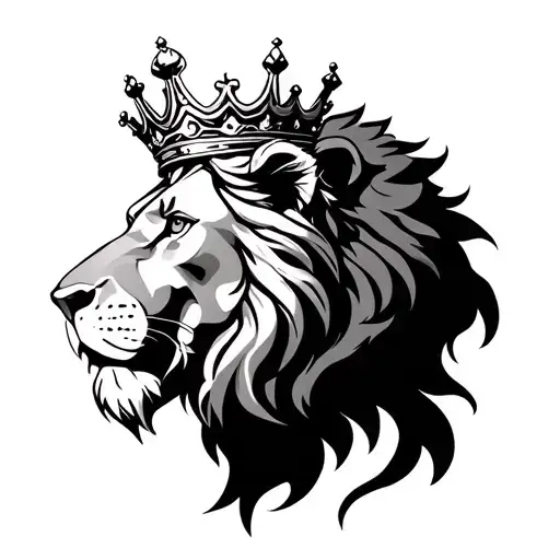 Lion Wearing A Crown
