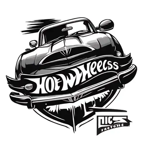 Hotwheels Logo Black White No Car Just Logo