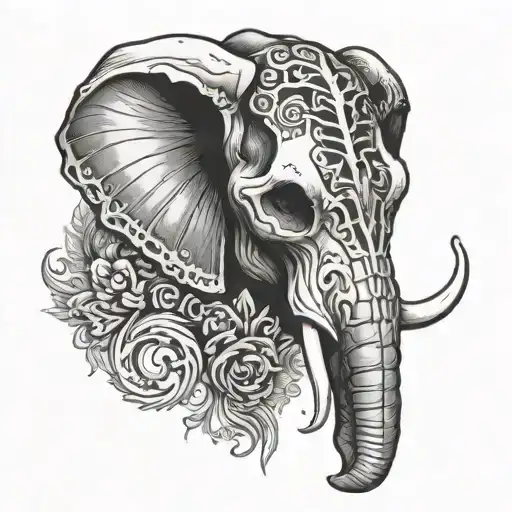 Forward Facing Elephant Skull