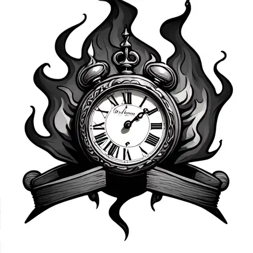 Clock On Fire