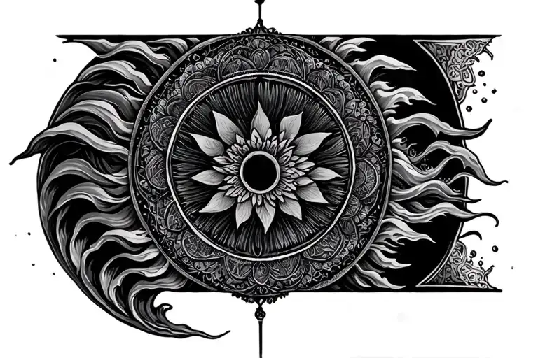 Waves And Libra Mandala
