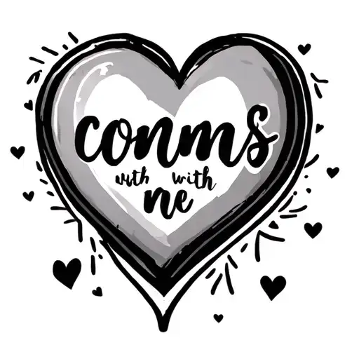 Live Heart Sweet Style Heart With Comms With Me Written On It