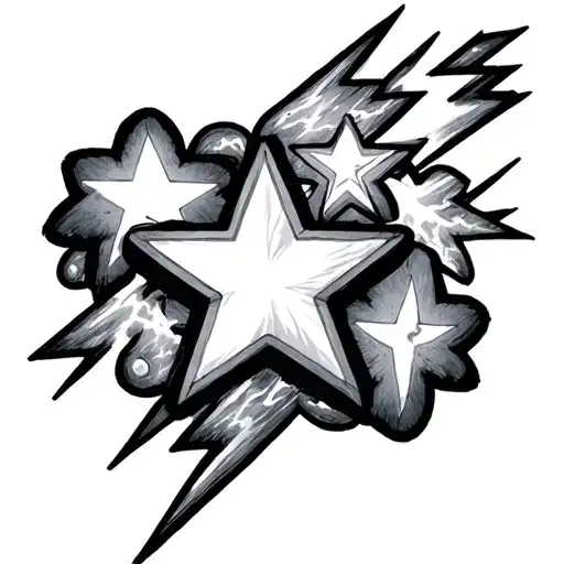 Stars And Lightning Storm