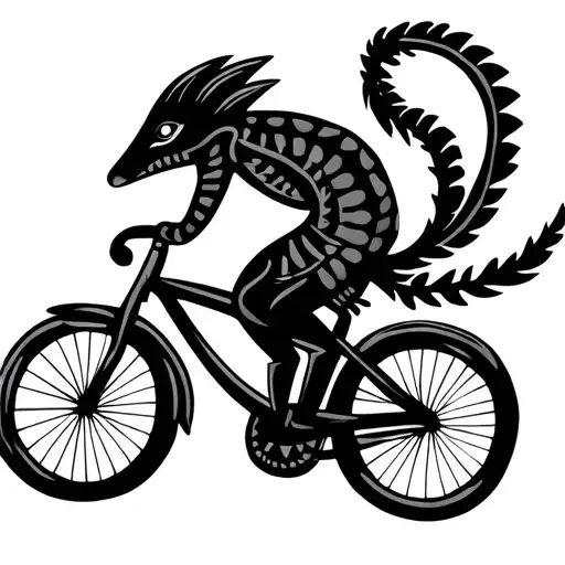 Kokopelli On A Bike Silhouette