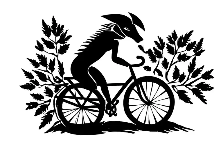 Kokopelli On A Bike Silhouette