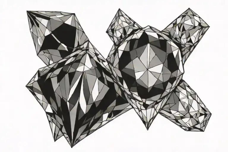 Big Old Single Diamond And Smaller Old Single Diamond