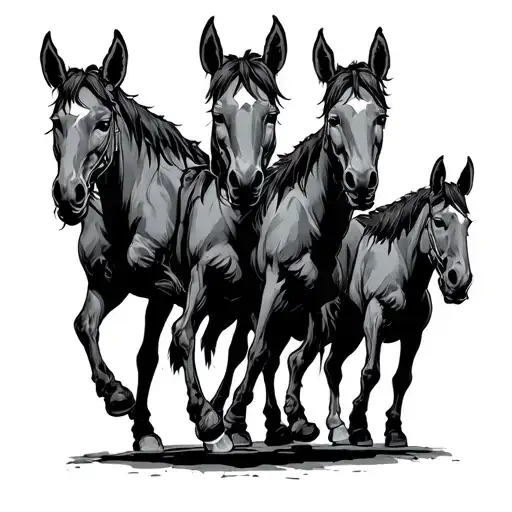 Team Of Mules Pulling Hell Off Of Its Hinges