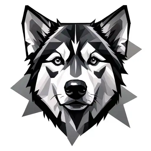 Husky Geometric Face