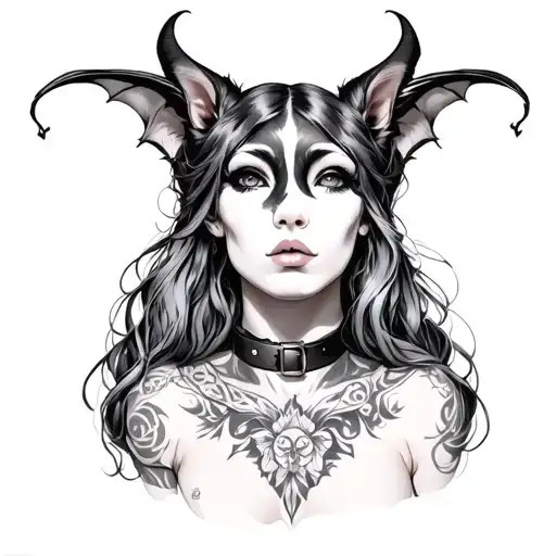 Succubus With Dog Collar On Neck
