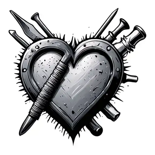 Concrete Tools In Heart Shape