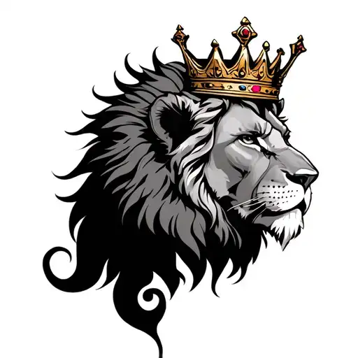 Lion Wearing A Crown