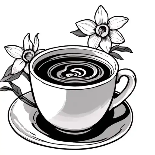 Espresso Cup With Dafadils