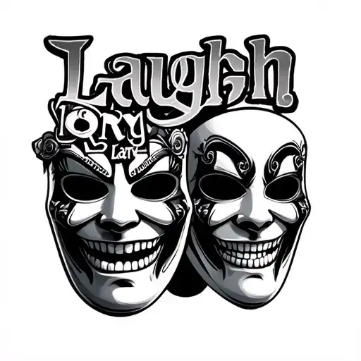 Jared Name Chicano Font With Laugh Now Cry Later Masks