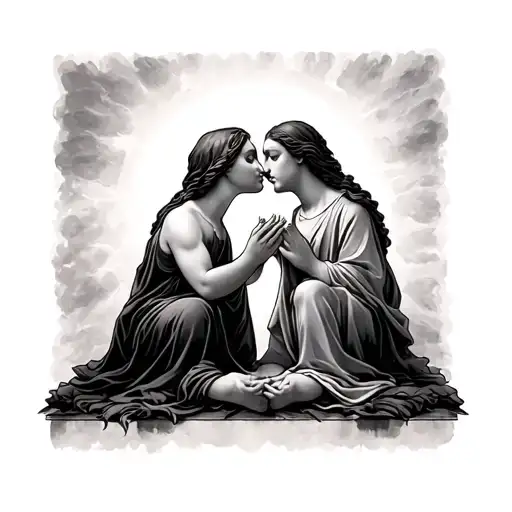 Women Kissing Christ Feet