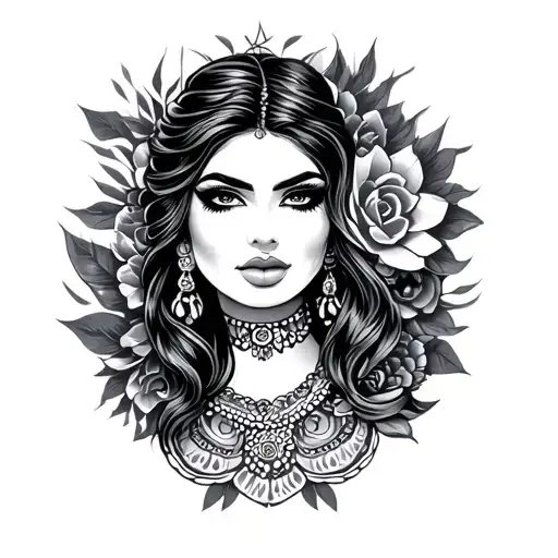 Chicana Woman Face