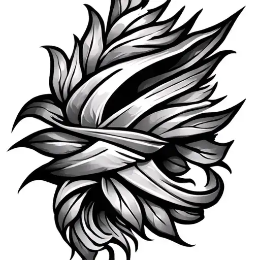 Kapa Cloth Tattoo Design To Throat And Chest For Men
