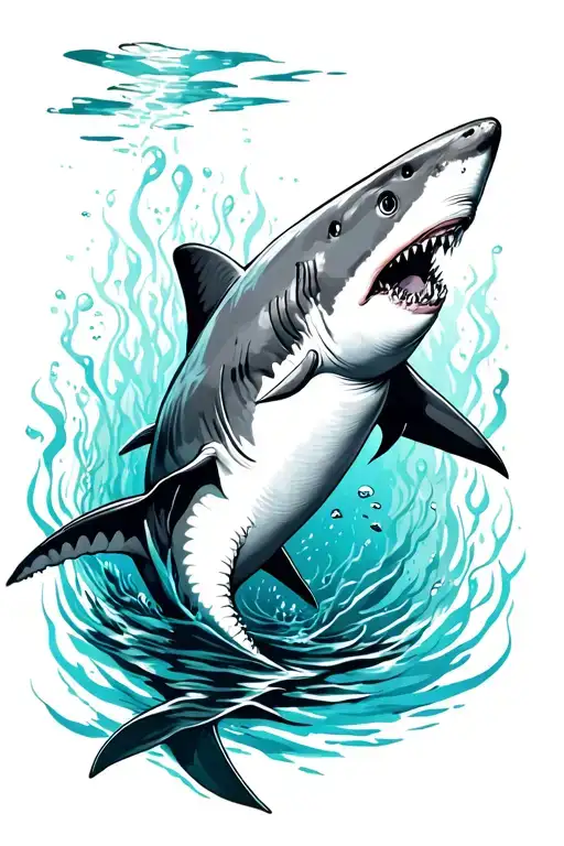 Shark Underwater Scene