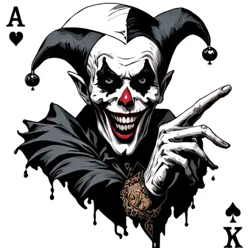 Dark Scheleton Jester Exiting His Joker Card