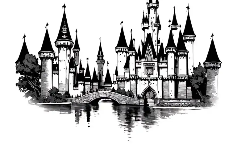 Disneyland Castle Silhouette Made