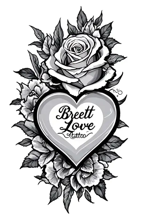 Love Tattoo With The Name Brett