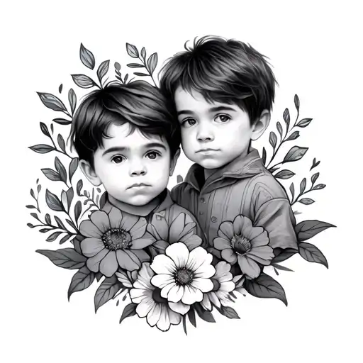 Fine Line January Flowers For Twin Boys Emmett And Wyatt