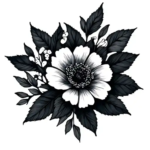 Fine Line January Flowers